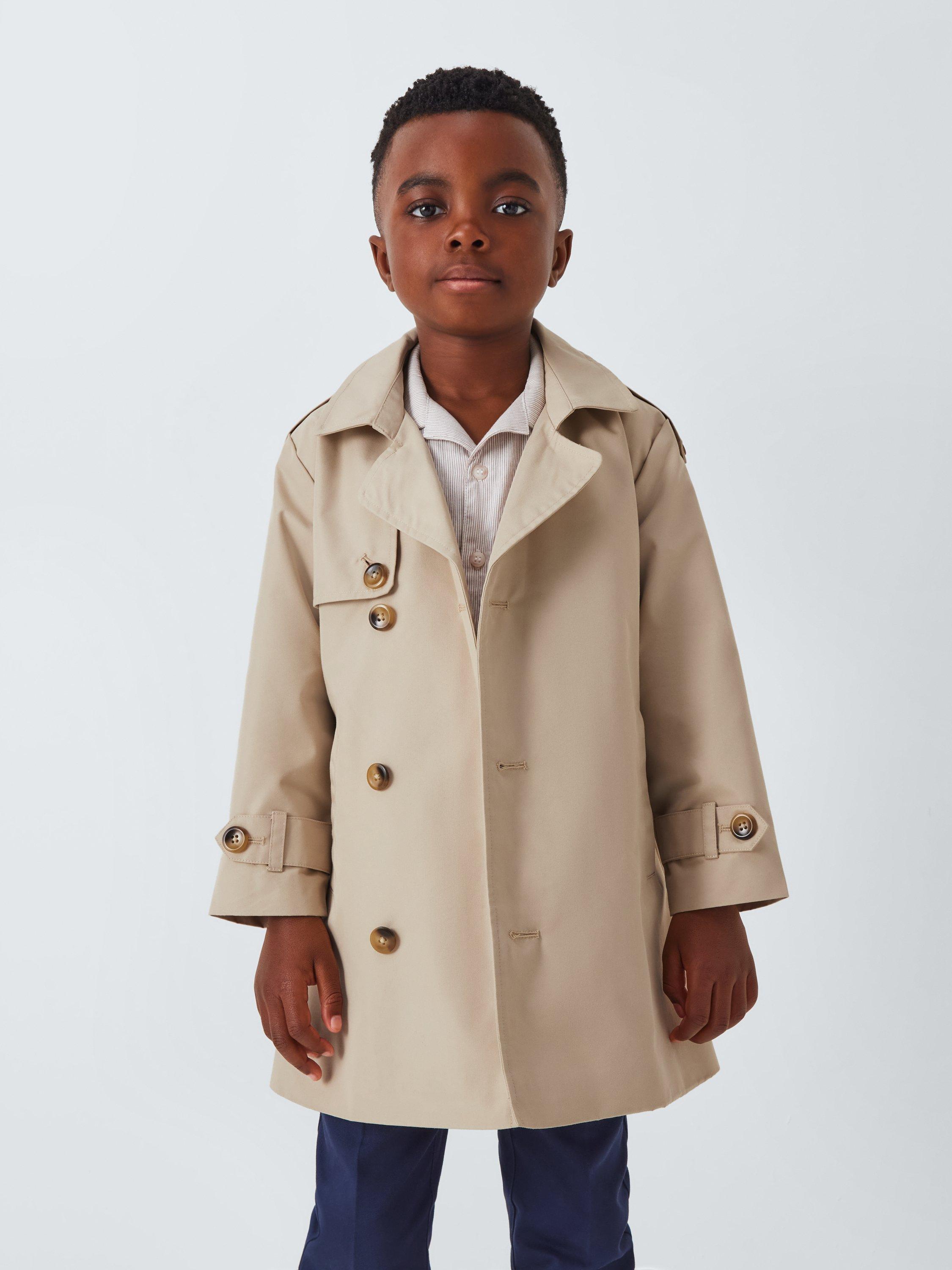 Product image 1 of 7, which shows John Lewis Heirloom Collection Kids' Trench Coat, Natural, 10 years