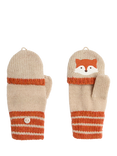 JoJo Maman Bébé Kids' Fox Novelty Gloves, Beige/Multi