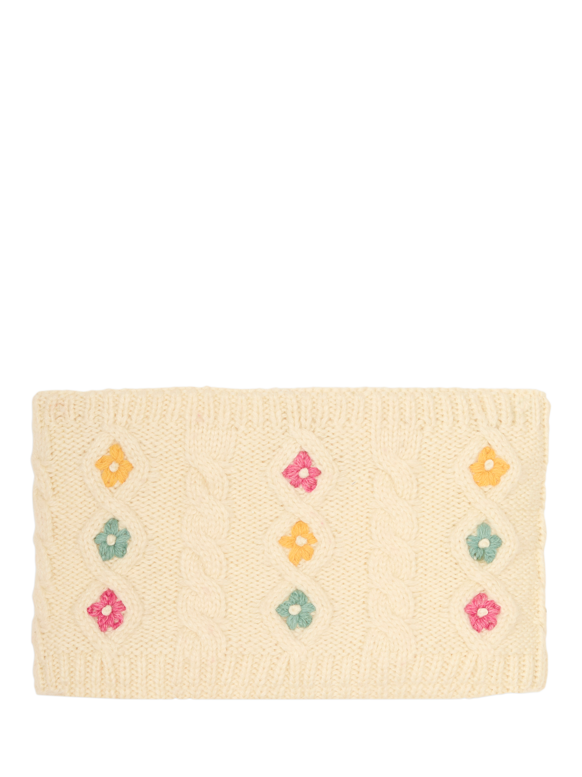 Product image 1 of 3, which shows JoJo Maman Bébé Cable Knit Neck Cosy, Cream, One Size