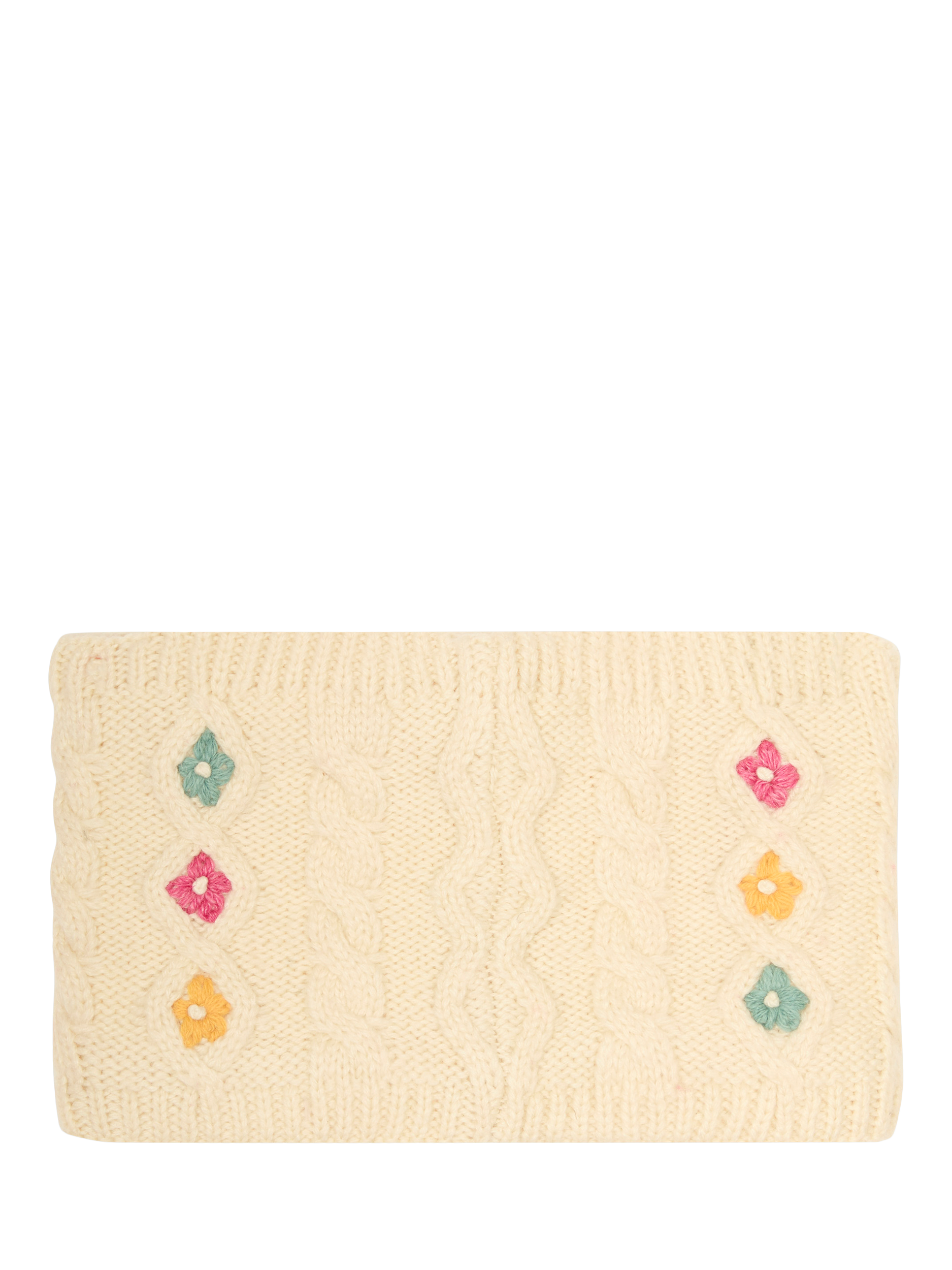 Product image 2 of 3, which shows JoJo Maman Bébé Cable Knit Neck Cosy, Cream, One Size