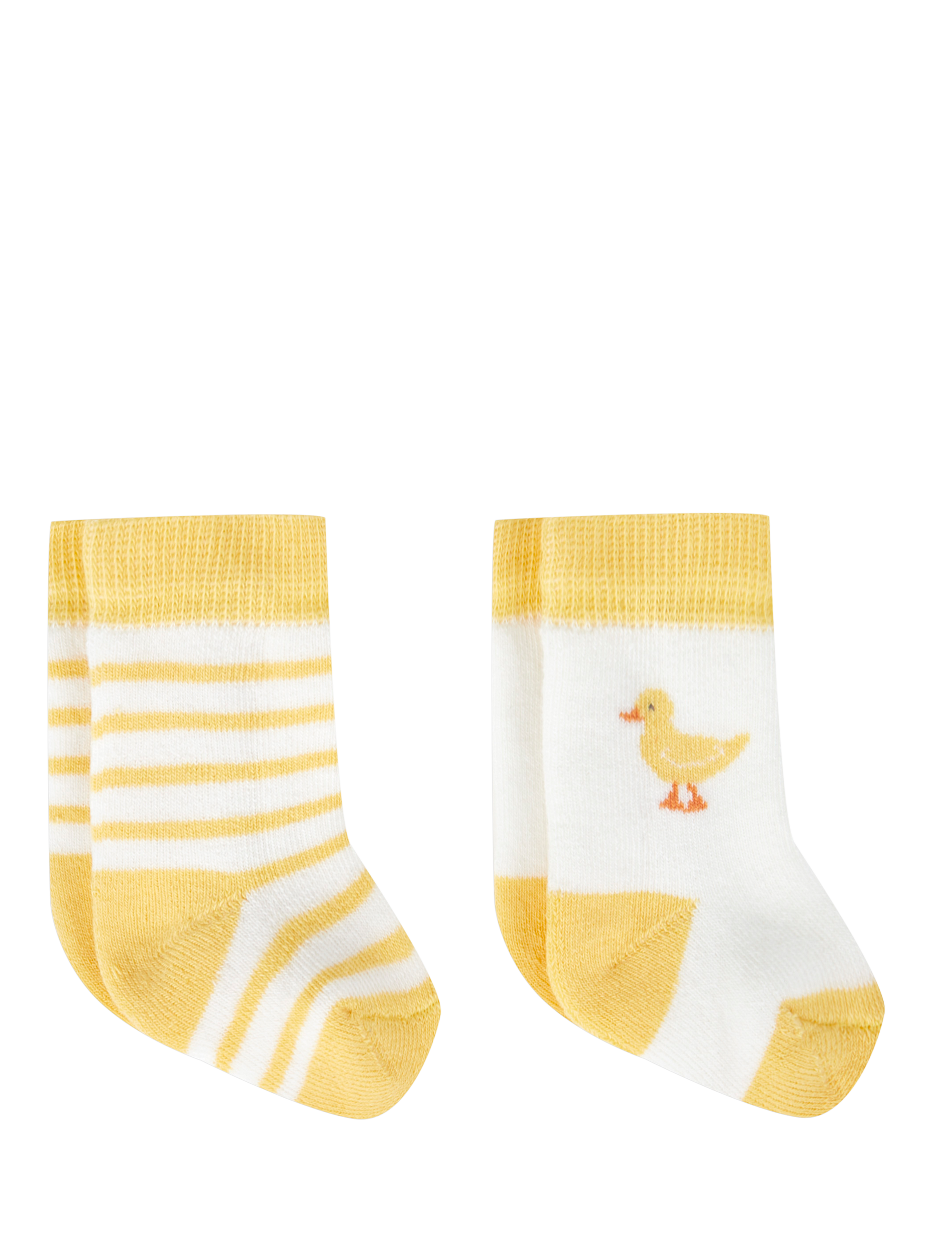 JoJo Maman Bébé Baby Duck Knitted Socks, Pack of 2, Yellow
