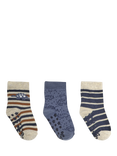 JoJo Maman Bébé Kids' Dinosaur Socks, Pack of 3, Navy/Multi