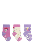 JoJo Maman Bébé Kids' Fairy Socks, Pack of 3, Pink/Multi