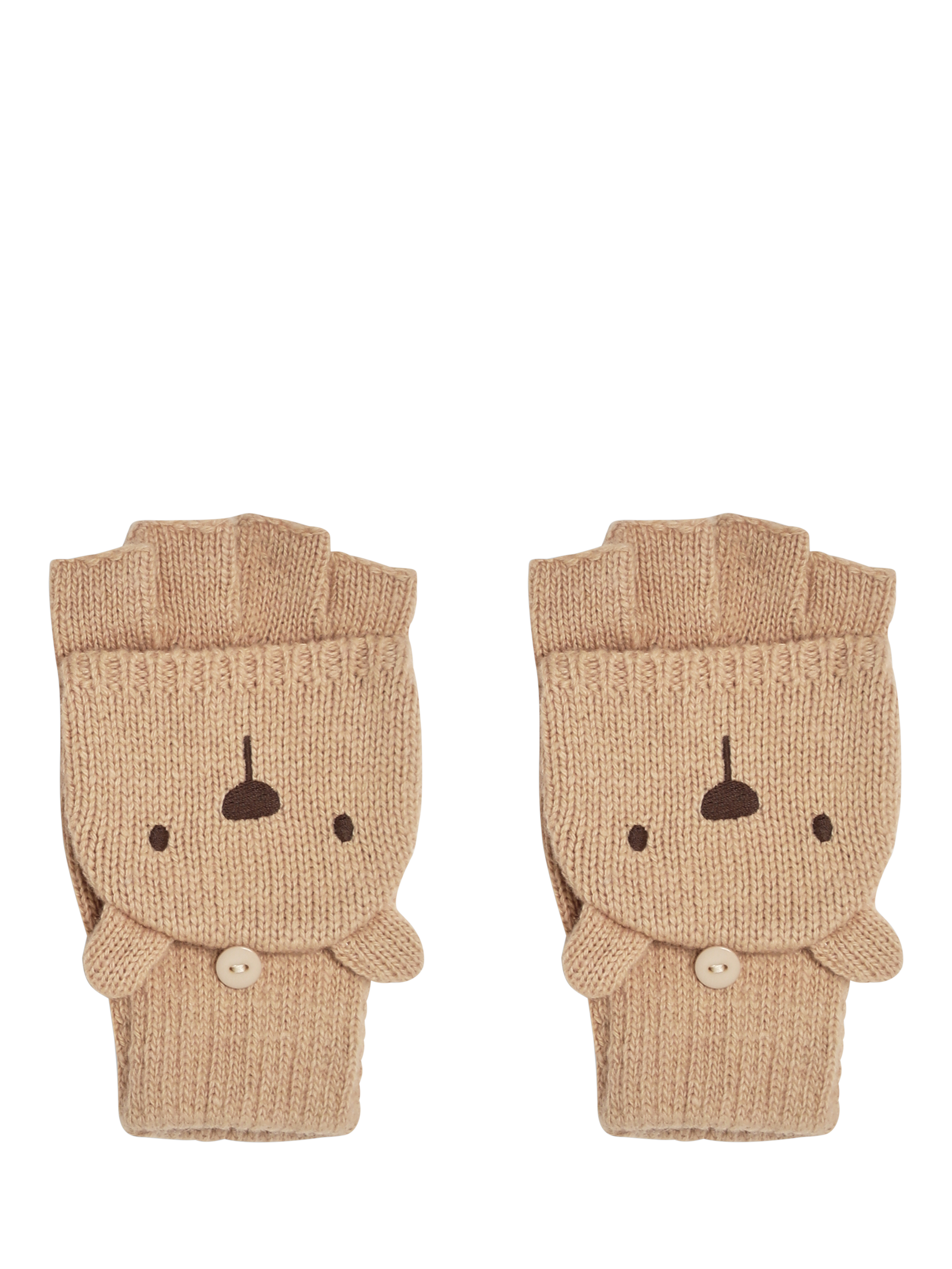 JoJo Maman Bébé Kids' Bear Novelty Gloves, Brown