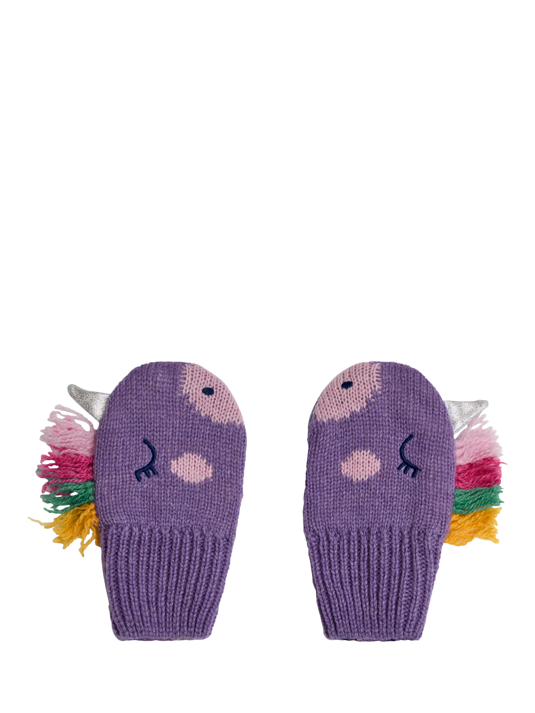 JoJo Maman Bébé Kids' Unicorn Novelty Mittens, Lilac