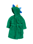 JoJo Maman Bébé Kids' Dinosaur Towelling Robe, Green