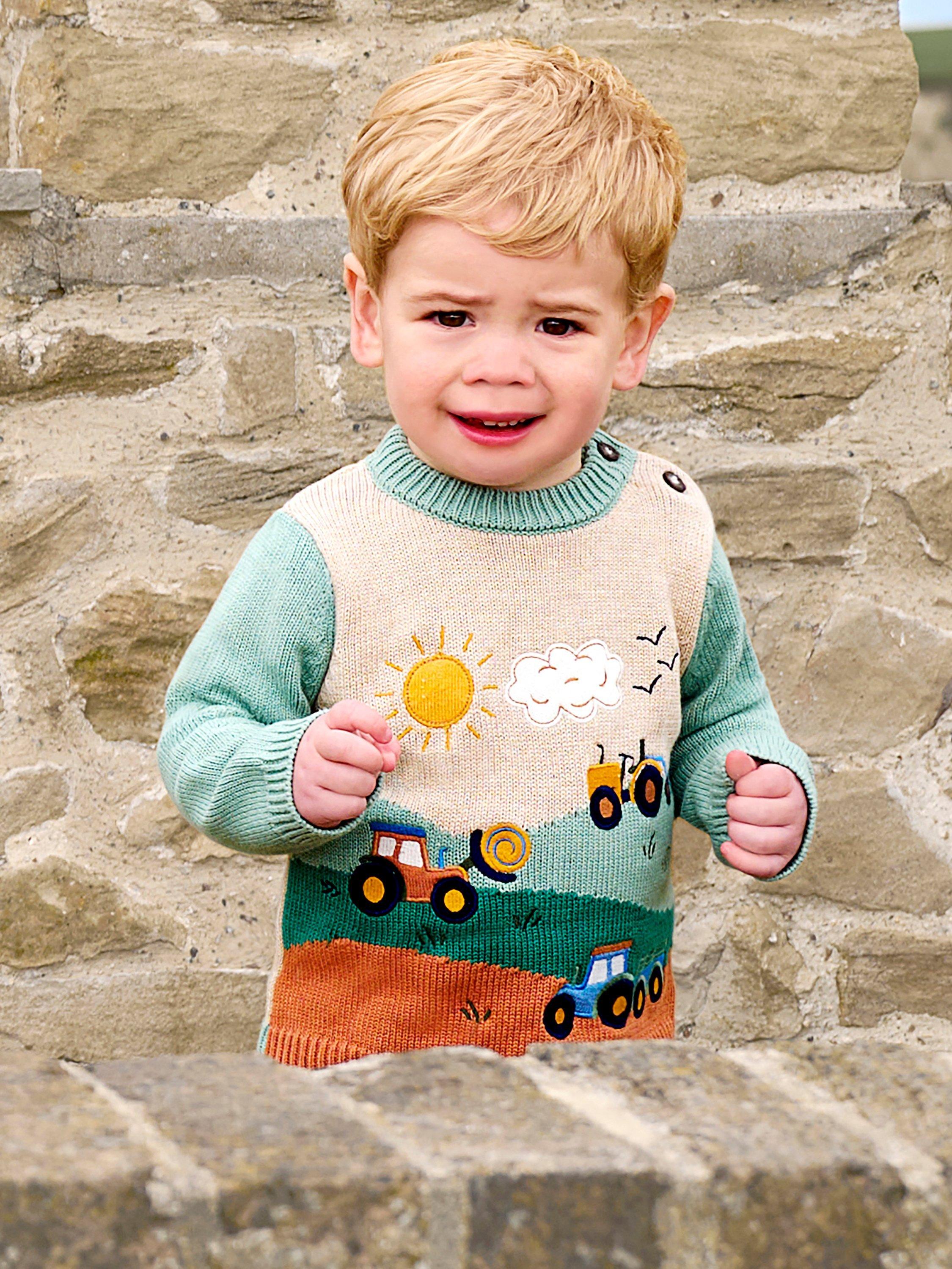JoJo Maman Bébé Kids' Farm Scene Jumper, Multi