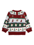 JoJo Maman Bébé Baby Festive Friends Christmas Jumper, Red/Multi