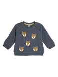 JoJo Maman Bébé Baby Fox Sweatshirt & Joggers Set, Denim/Multi