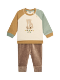 JoJo Maman Bébé Baby Bear Sweatshirt & Joggers Set, Ecru