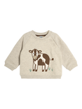 JoJo Maman Bébé Baby Cow Sweatshirt & Leggings Set, Beige/Blue
