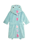 JoJo Maman Bébé Kids' Dinosaur Dressing Gown, Duck Egg