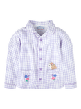 JoJo Maman Bébé Kids' Cotton Hedgehog Classic Pyjama Set, Lilac/Multi