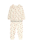 JoJo Maman Bébé Kids' Pretty Cherry Pyjama Set, Cream/Multi