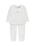 JoJo Maman Bébé Kids' Pretty Ditsy Pyjama Set, Cream/Multi