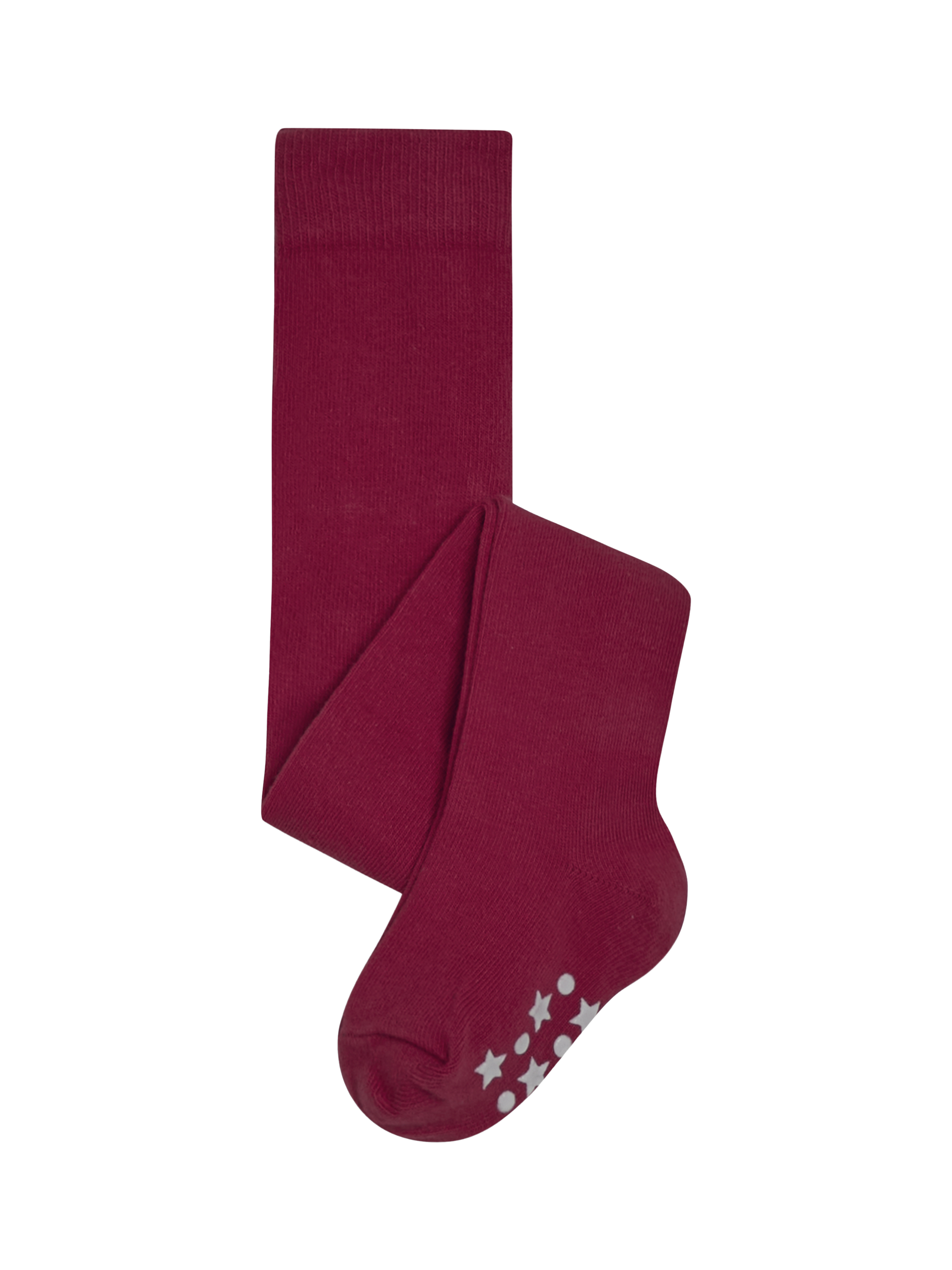 Product image 1 of 3, which shows JoJo Maman Bébé Kids' Cotton Rich Plain Tights, Berry, 0-6 months