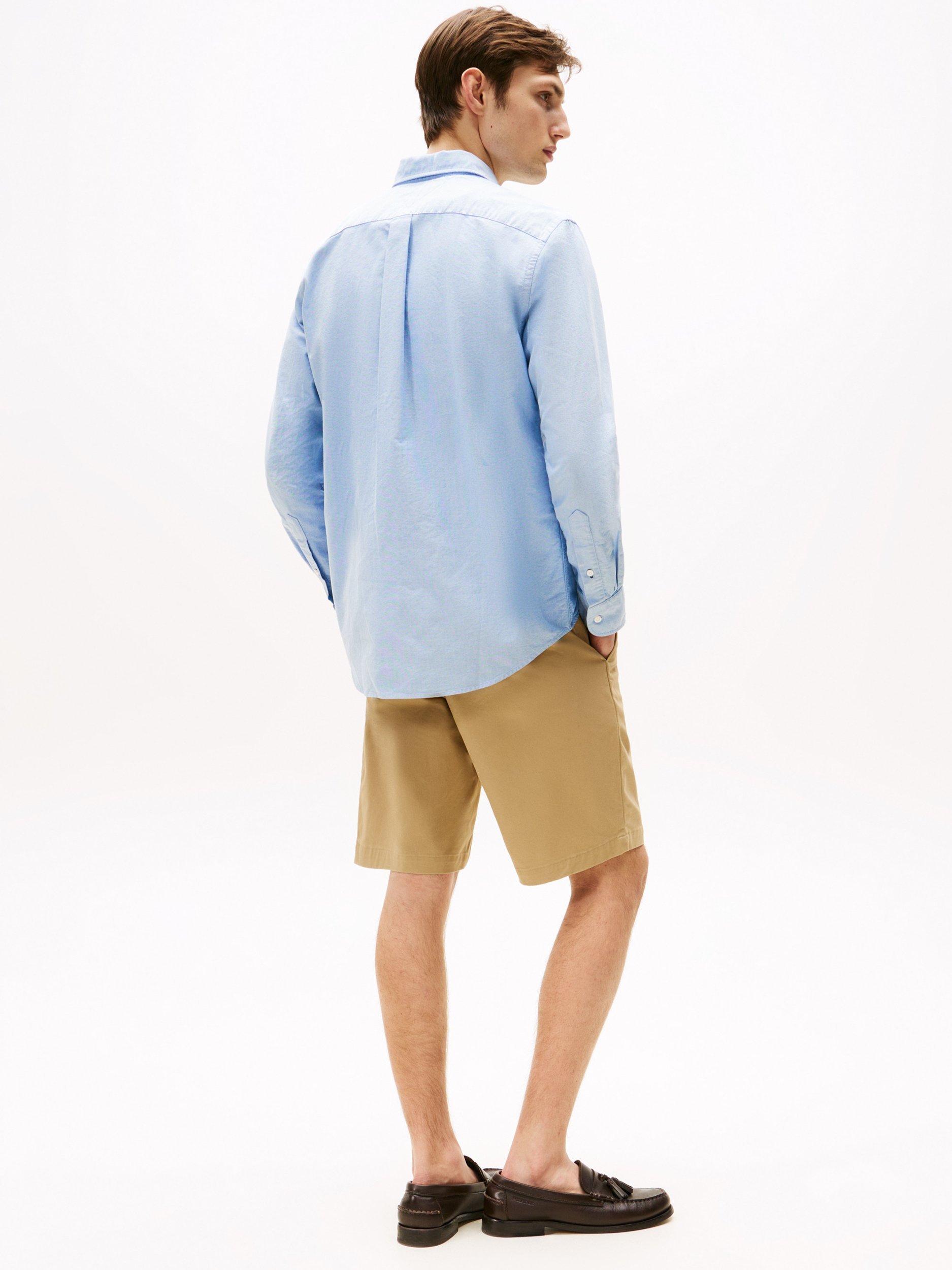 Product image 2 of 3, which shows Tommy Hilfiger Cotton Regular Fit Heritage Oxford Shirt, Light Blue, S