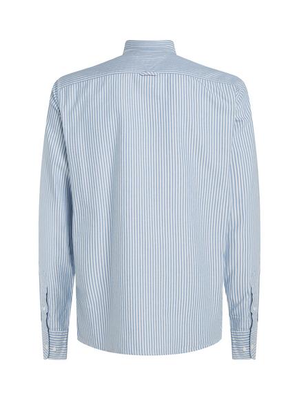 Tommy Hilfiger Heritage Cotton Blend Regular Fit Stripe Oxford Shirt, Blue/White - view 2, Blue/White
