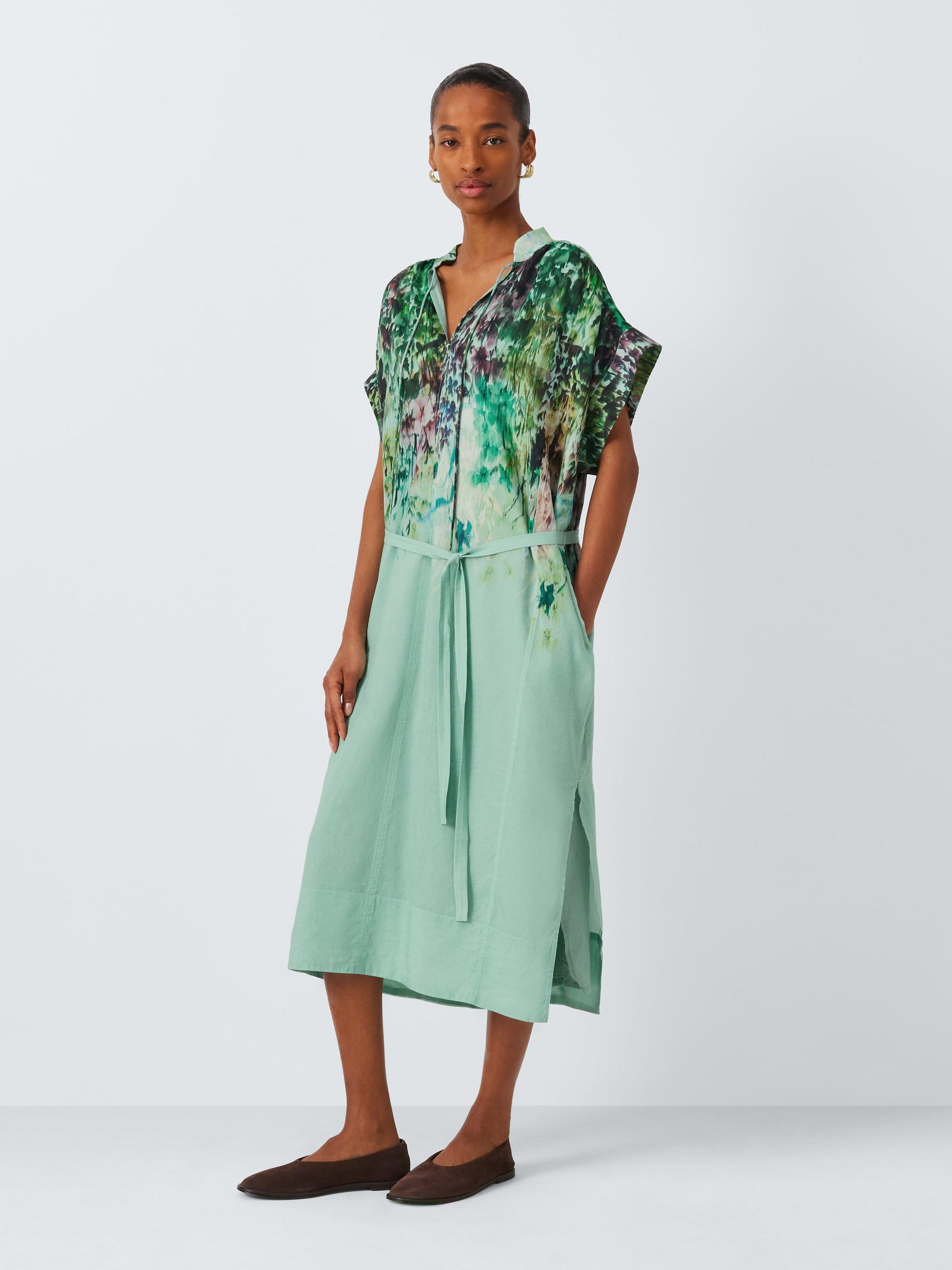 Product image 1 of 6, which shows John Lewis Wild Bloom Cotton Blend Dress, Multi, 12