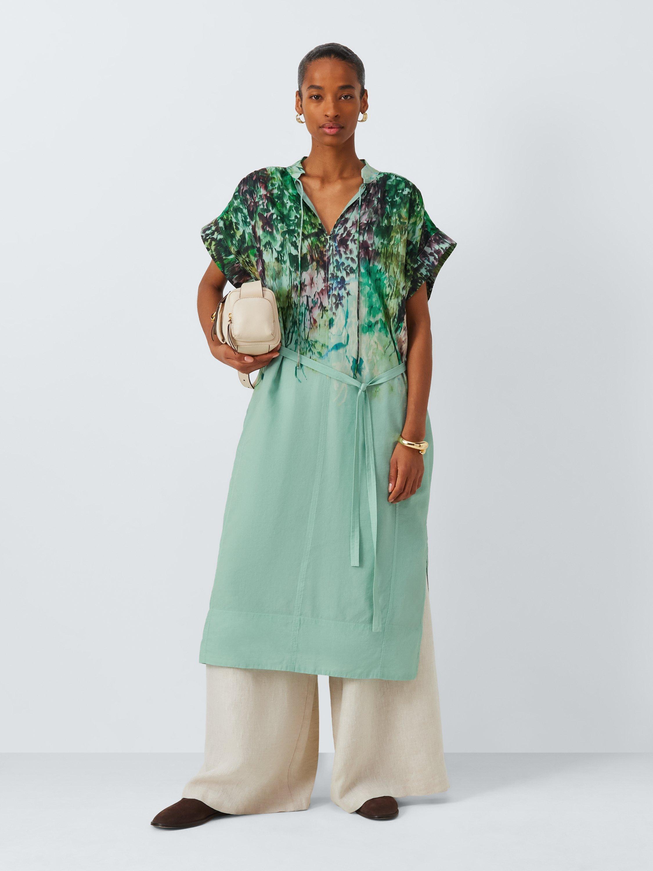 Product image 3 of 6, which shows John Lewis Wild Bloom Cotton Blend Dress, Multi, 12