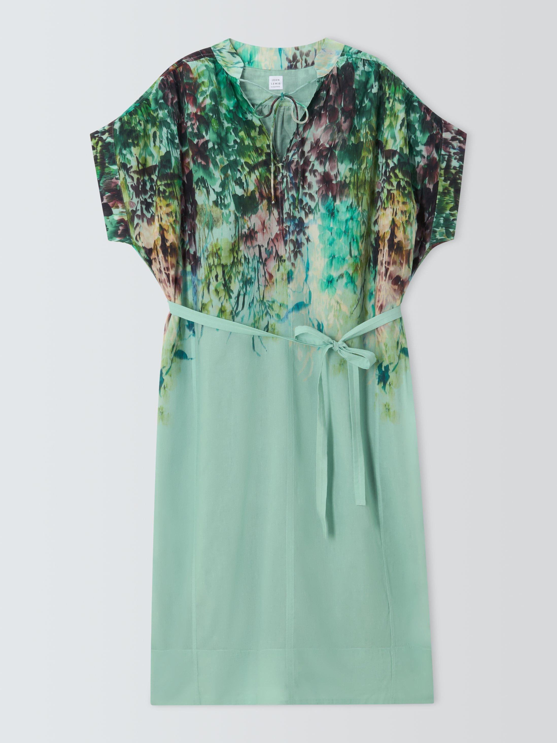 Product image 4 of 6, which shows John Lewis Wild Bloom Cotton Blend Dress, Multi, 12