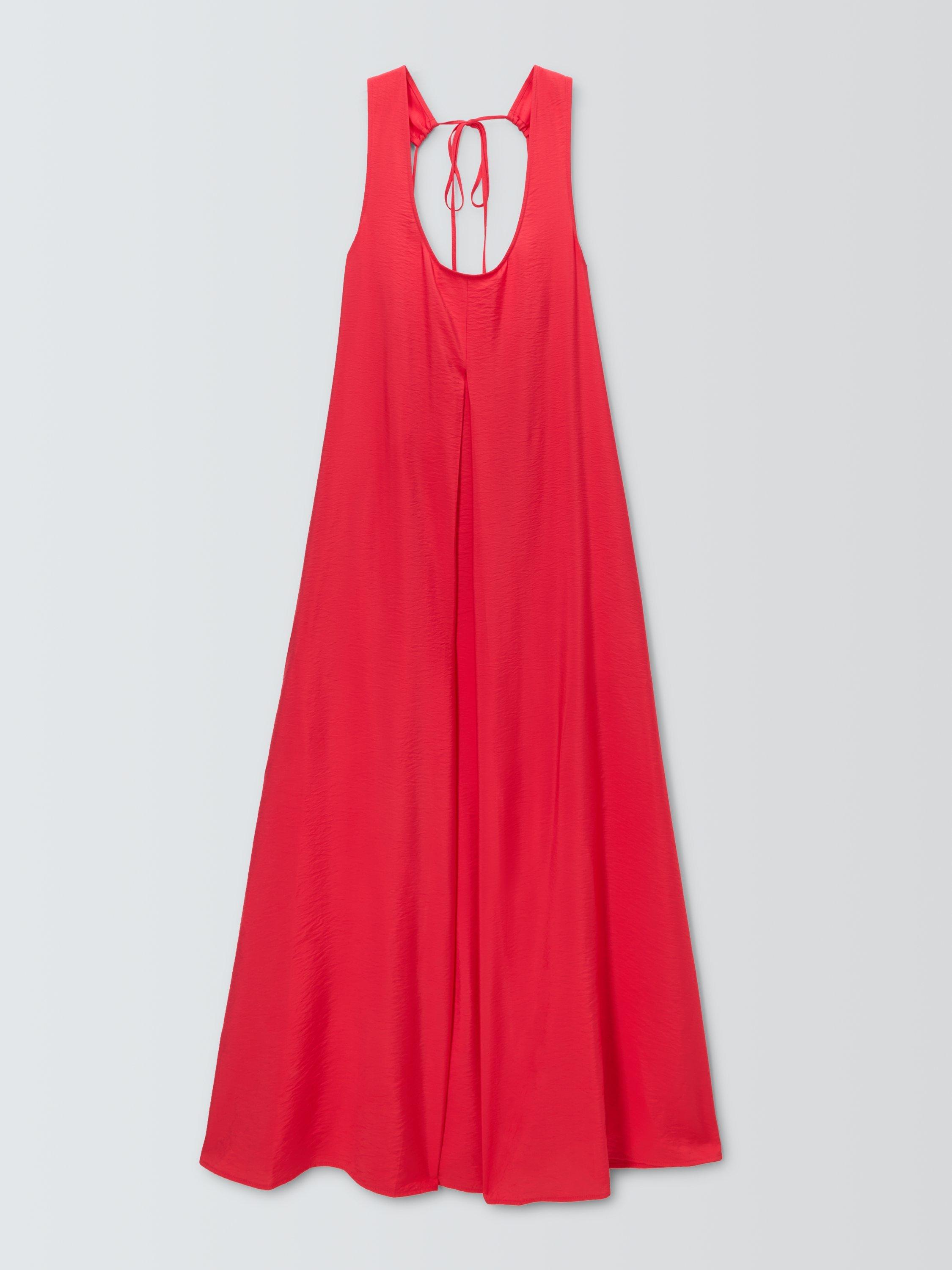 Product image 4 of 6, which shows John Lewis Tie Back Maxi Dress, Hibiscus Pink, 8