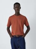 John Lewis ANYDAY Short Sleeve Crew Neck Cotton T-Shirt, Rustic Brown