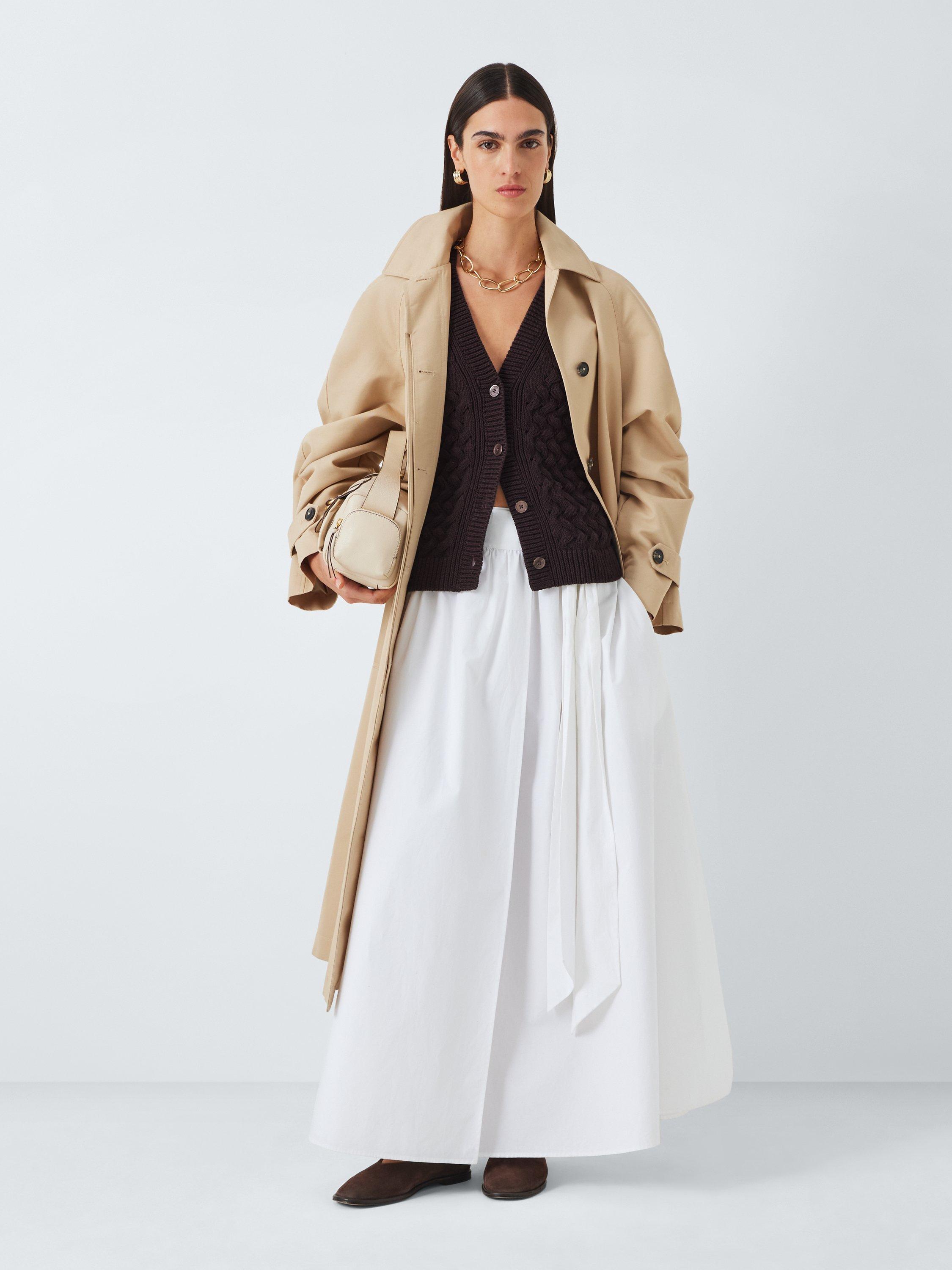 Product image 3 of 6, which shows John Lewis Cotton Linen Blend Textured Knit Waistcoat, Dark Brown, XS