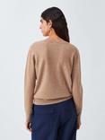 John Lewis V-Neck Cashmere Jumper, Camel
