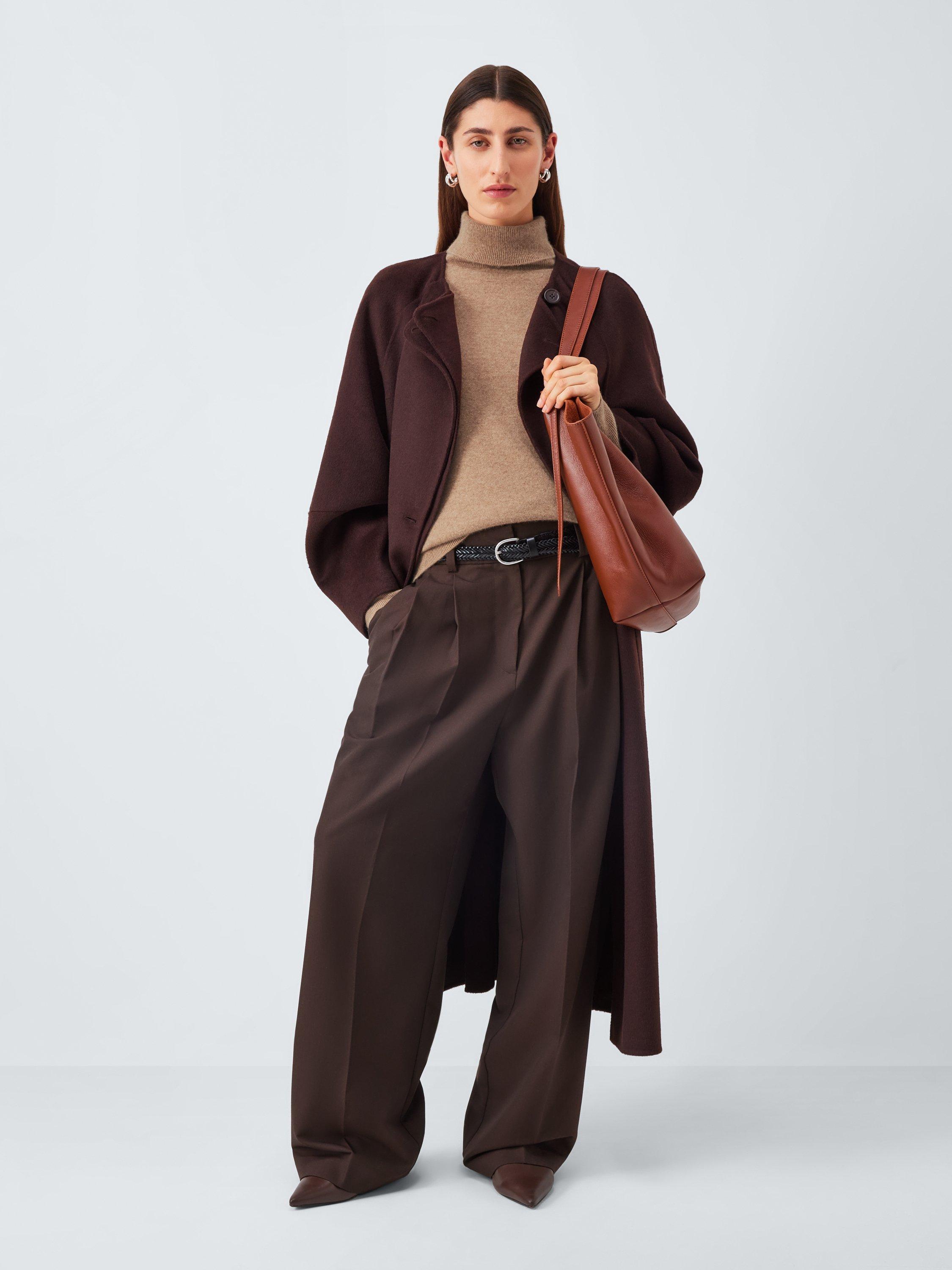 Product image 4 of 7, which shows John Lewis Roll Neck Cashmere Jumper, Camel, 8