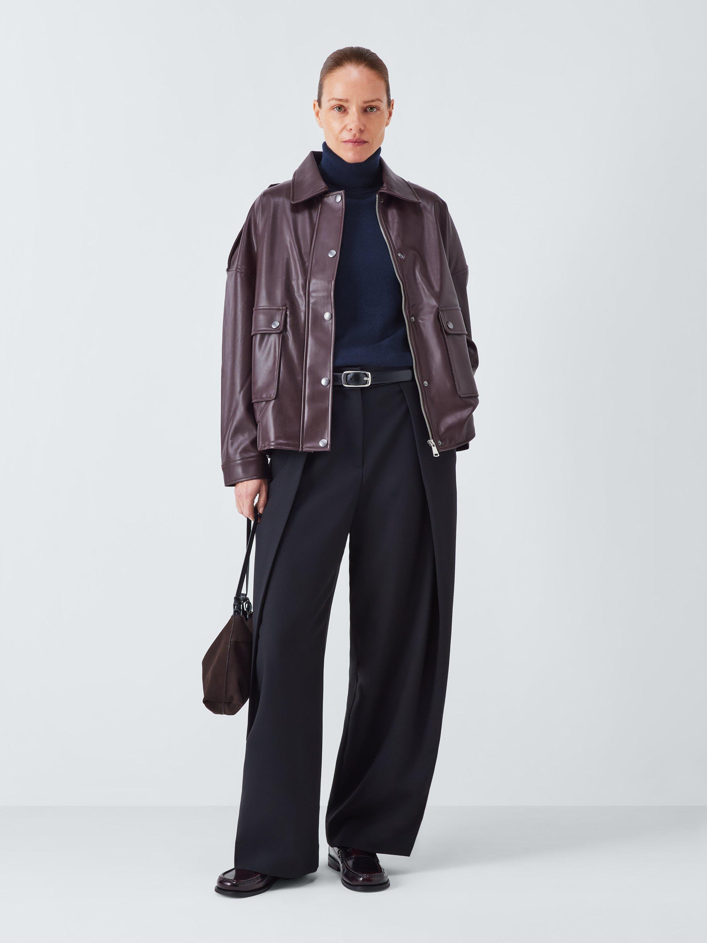 Product image 4 of 7, which shows John Lewis Roll Neck Cashmere Jumper, Navy, 8