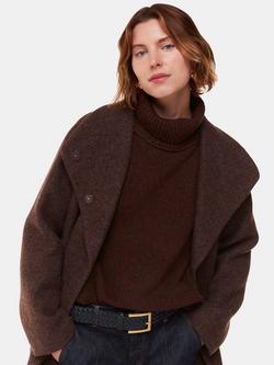 Whistles Braided Leather Belt, Black, Black