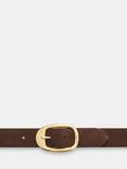 Whistles Suede Belt, Chocolate