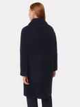 Whistles Romy Boucle Wool Rich Coat, Navy