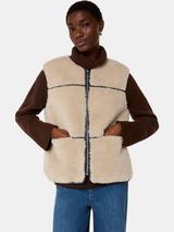 Whistles Rowena Faux Fur Gilet, Neutral
