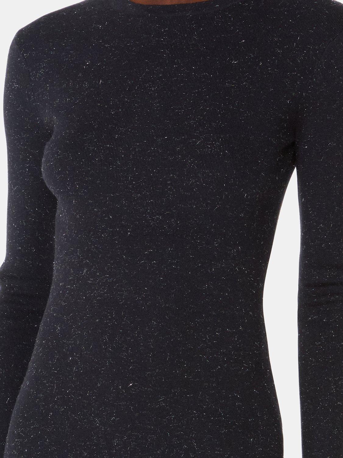Product image 4 of 5, which shows Whistles Annie Sparkle Mini Dress, Black, 6