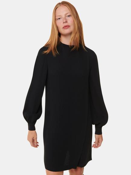 Whistles Cleo Mini Shift Dress, Black, Black