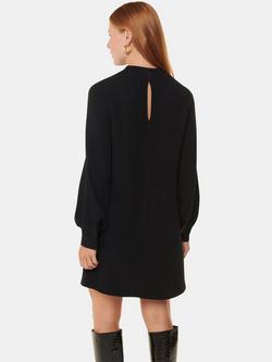 Whistles Cleo Mini Shift Dress, Black - view 2, Black