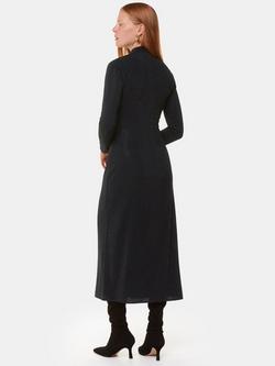 Whistles Hot Fix Embellished Jersey Midi Dress, Black - view 2, Black