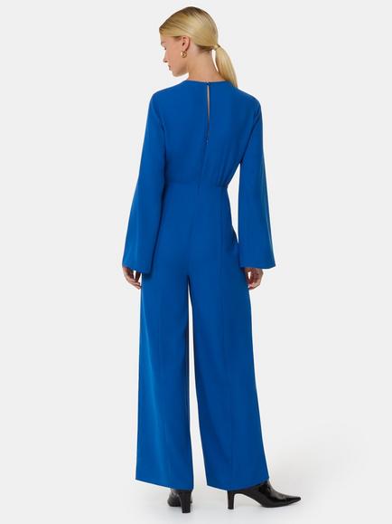 Whistles Bonnie Gathered Jumpsuit - view 2, Blue