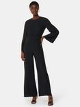 Whistles Bonnie Gathered Jumpsuit, Black