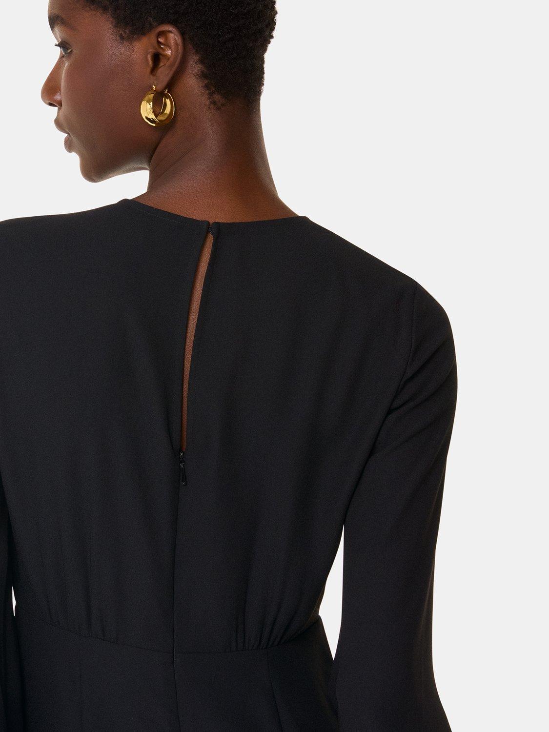 Product image 3 of 5, which shows Whistles Bonnie Gathered Jumpsuit, Black, 6