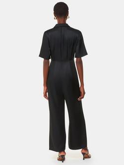 Whistles Edina Shirt Jumpsuit containing LENZING™ ECOVERO™ Viscose, Black - view 2, Black