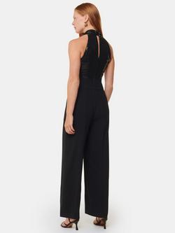 Whistles Leah Sequin Bodice Jumpsuit, Black - view 2, Black