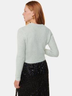 Whistles Alpaca Blend Fluffy Cropped Knit - view 2, Mint