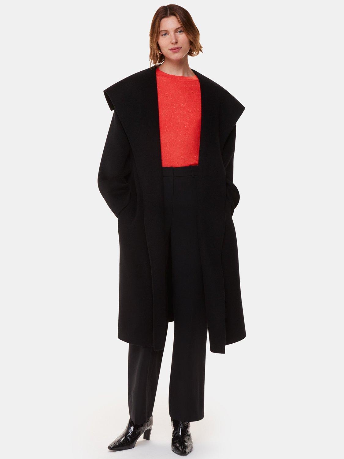 Product image 4 of 5, which shows Whistles Annie Sparkle Crew Neck Jumper, Red, 6