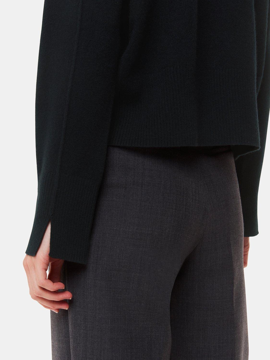 Product image 5 of 6, which shows Whistles Cashmere Funnel Neck Jumper, Black, XS