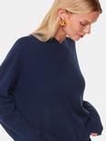 Whistles V-Neck Cashmere Jumper, Navy