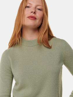 Whistles Pure Wool Cropped Jumper - view 2, Sage Green