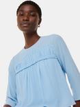 Whistles Laya Gather Detail Blouse, Pale Blue